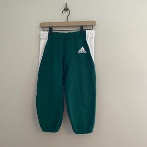 NWT Men's Adidas Woven A1 Stock Football Pants Dark Green/White SIZE MEDIUM